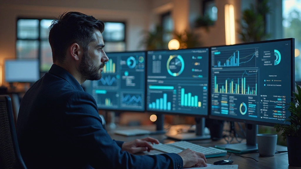 Geschäftsanalytik Dashboard mit KPI-Metriken und Leistungsindikatoren