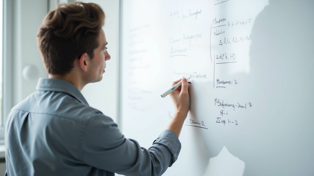 Statistik-Konzepte und mathematische Formeln auf Whiteboard